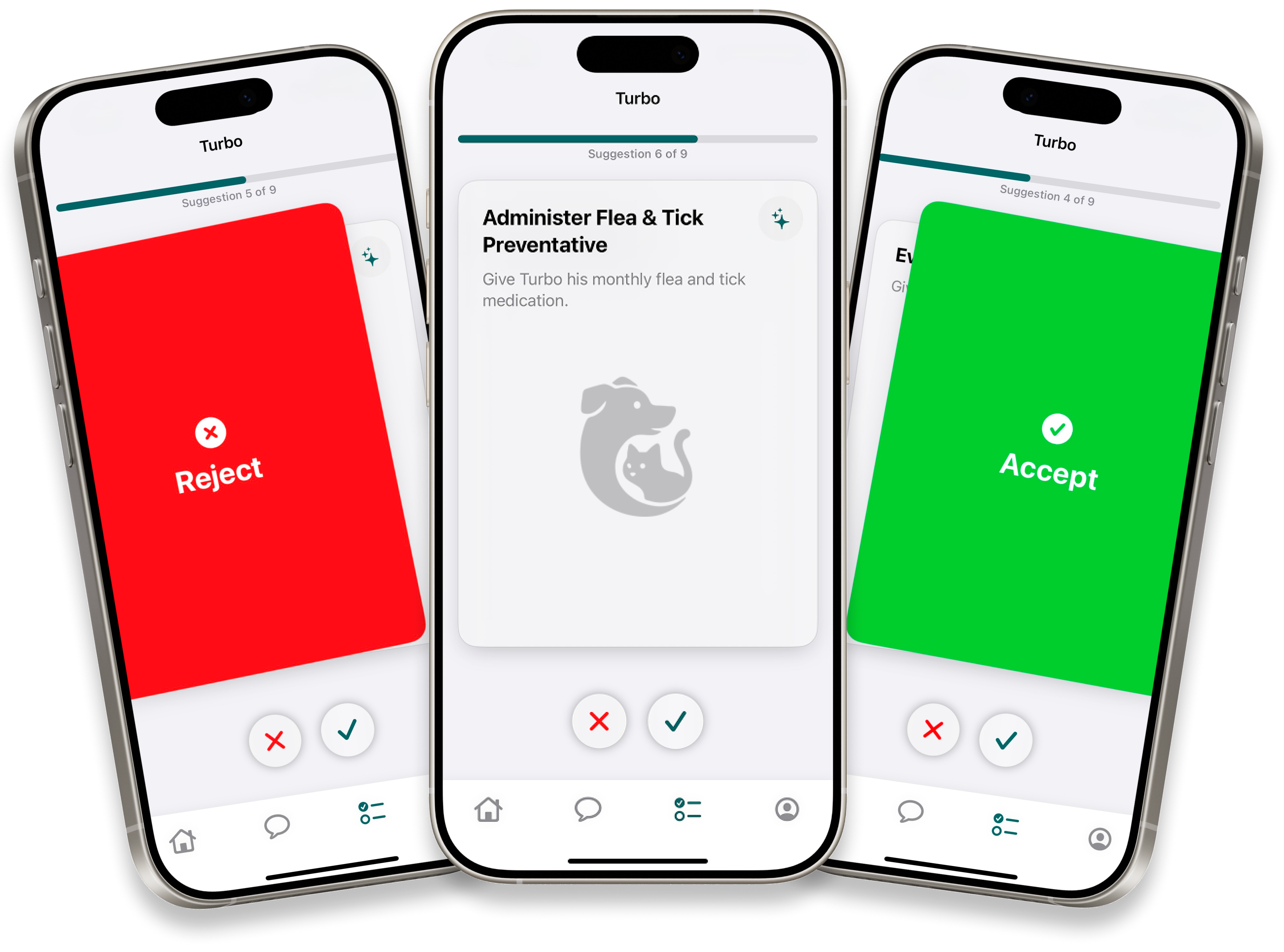 Swipeable to-do cards and reminder editing - Animo